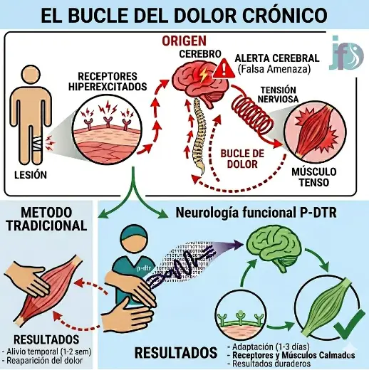 El bucle del dolor crónico - infografía