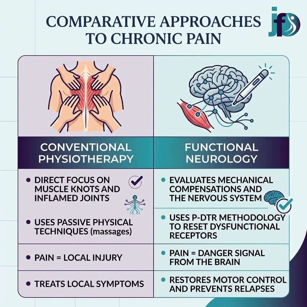 Diferencias entre la fisioterapia convencional y la neurología funcional